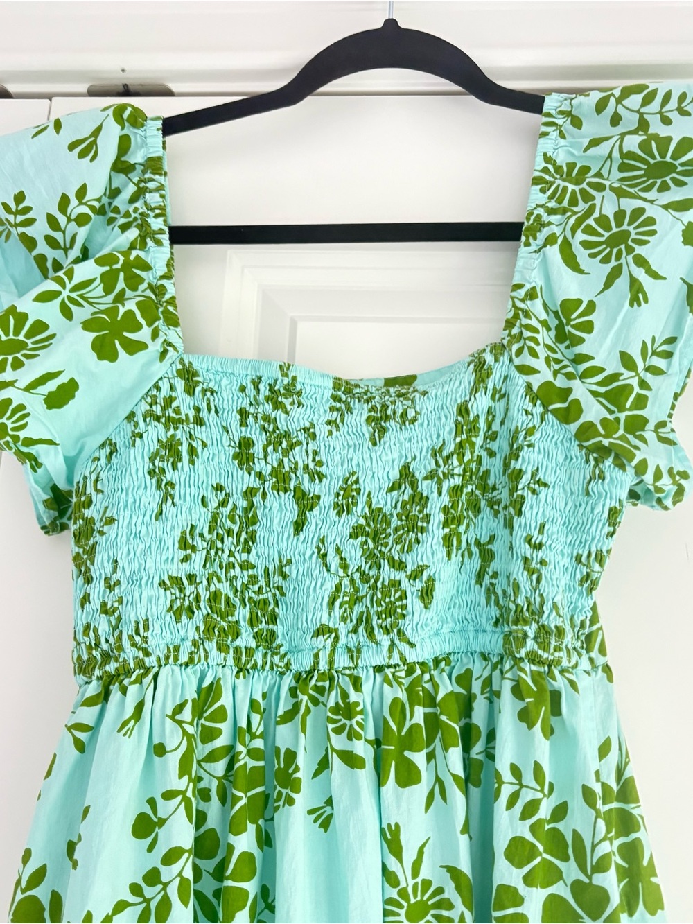 Olivia James The Label Brooke Dress – XS – Cottage Vine Blue & Green – Like New - Picture 5 of 11
